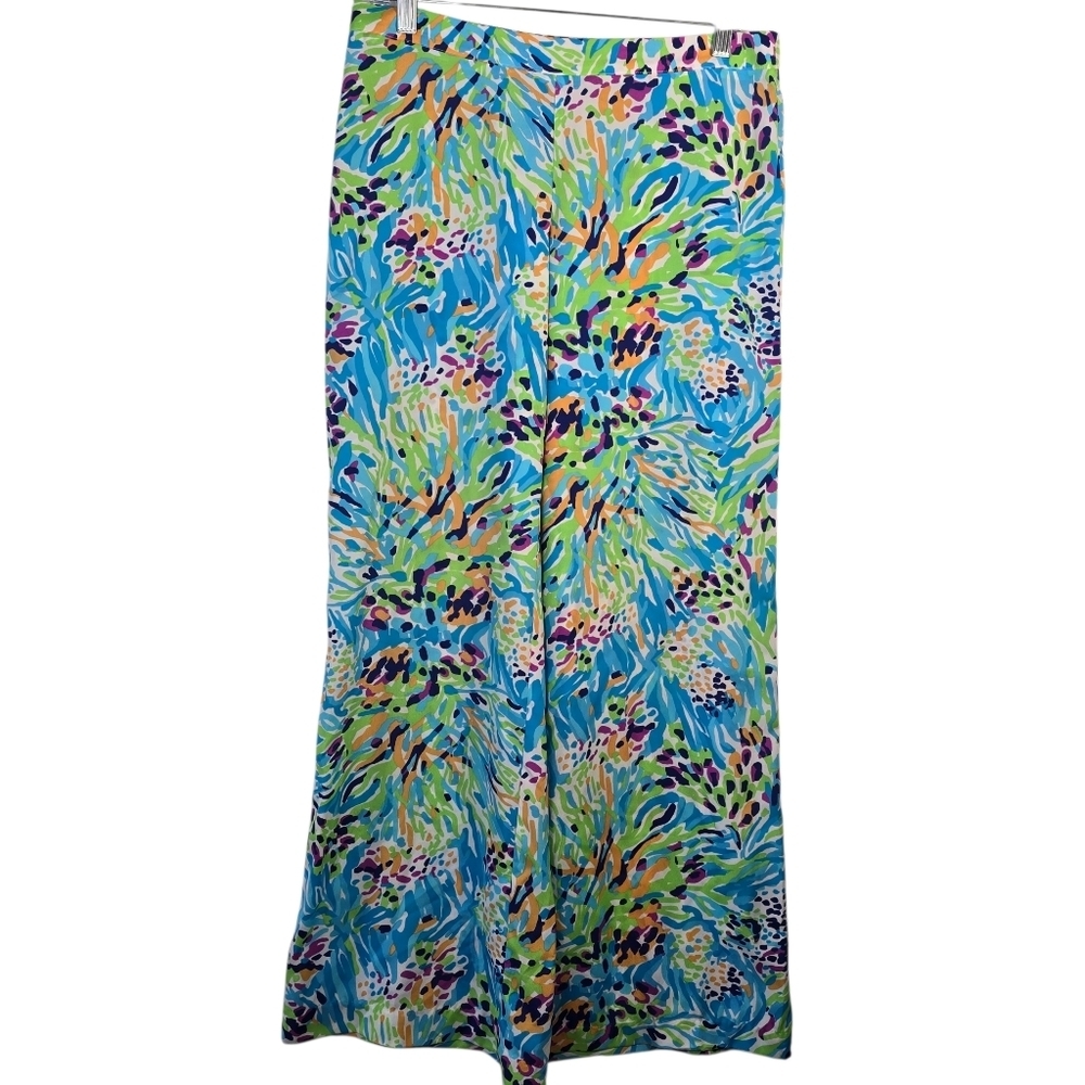 NWOT Lilly Pulitzer Middleton Sea Soiree Palazzo Pants with a wide-leg fit SizeM